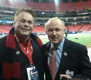 Shane Windmeyer and Dan Cathey at the Chick-Fil-A Bowl. 
